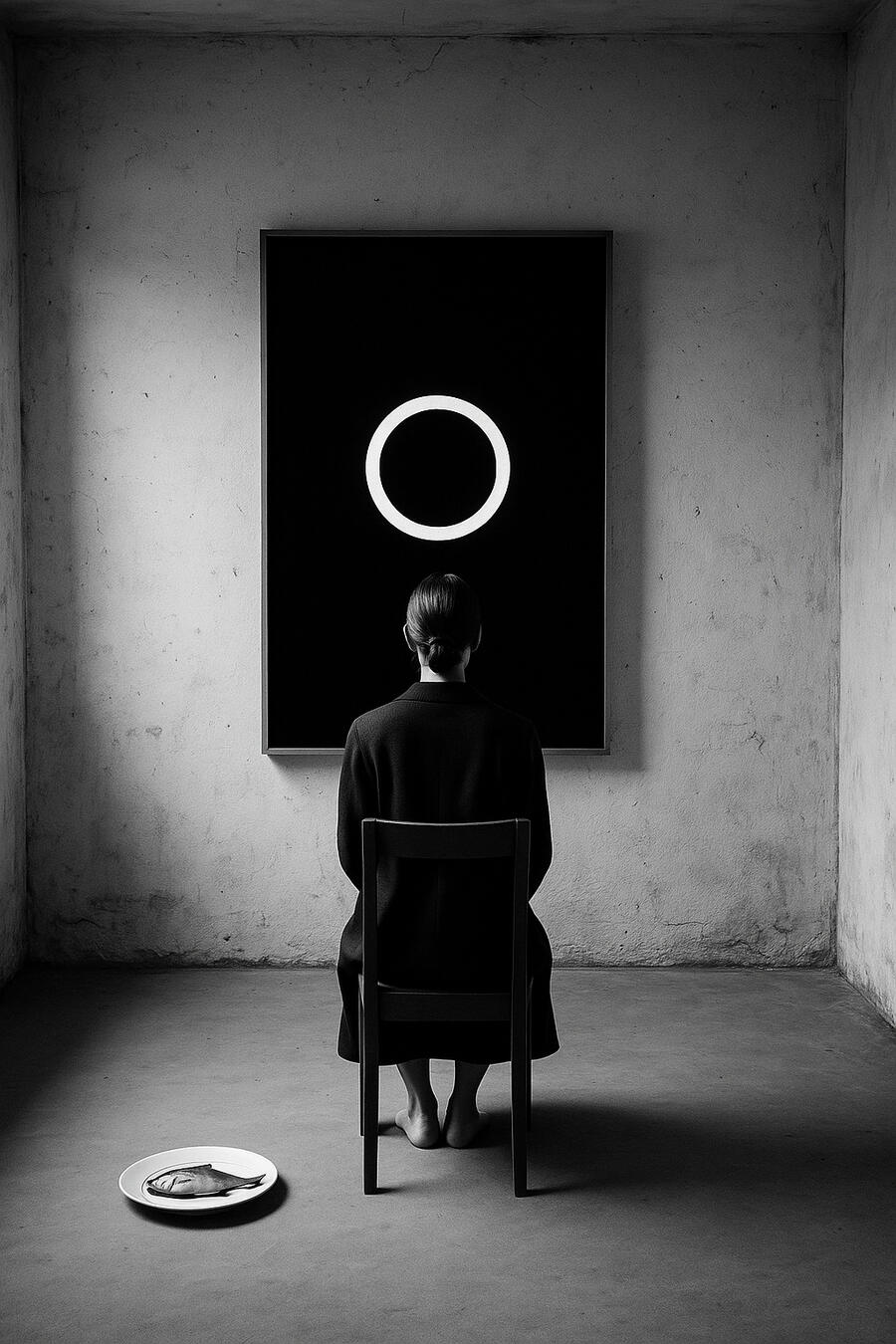 Donna sulla soglia Donna di fronte al tempo zero